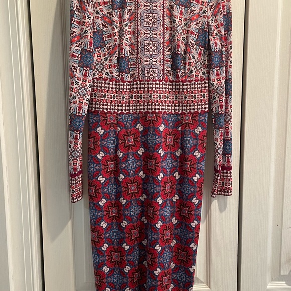 Maggy London, size 8, midi dress. Polyester blend. Boho shabby chic. - Picture 4 of 4